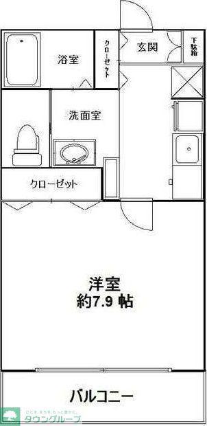 キャメル八潮 6(1K/3階)の間取り写真