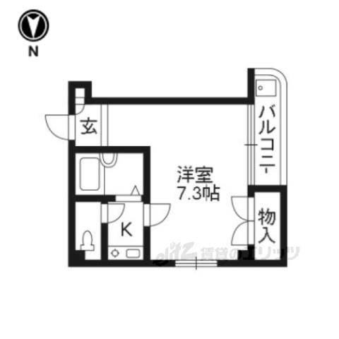 TOST栄洛館(1K/3階)の間取り写真