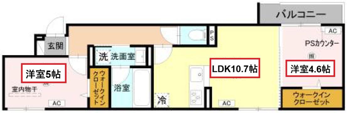 D-RESIDENCE岡町(2LDK/3階)の間取り写真