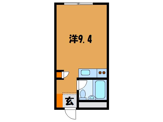 ヴィラシティシュウワ(ワンルーム/4階)の間取り写真