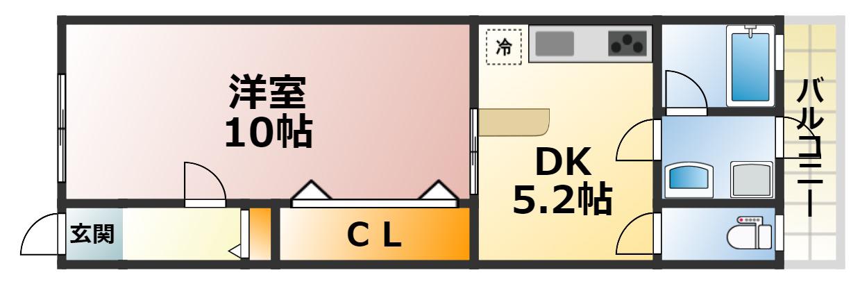 ドリカムしおや(1DK/1階)の間取り写真