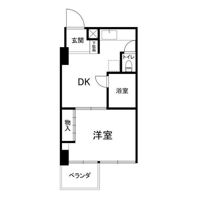 ホーメイレジデンス南馬込II(2DK/3階)の間取り写真