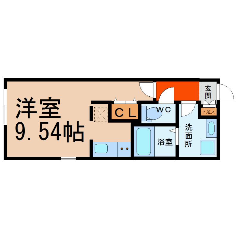 BRANCHE千代田(ワンルーム/2階)の間取り写真