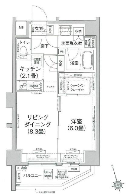 アイル グランデ押上イースト(1LDK/2階)の間取り写真