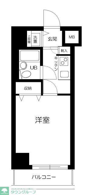 ZOOM東銀座(1K/6階)の間取り写真