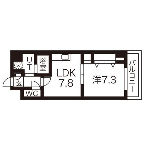 BLASTO RESIDENCE(1DK/2階)の間取り写真