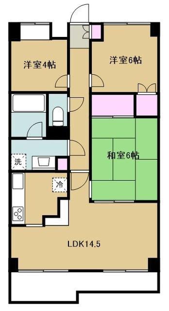 フローレンス清瀬(3LDK/2階)の間取り写真