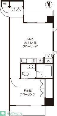 イースト AKIHABARA(1LDK/3階)の間取り写真
