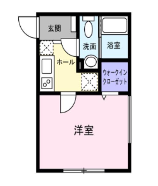 ラフィーネ(1K/1階)の間取り写真