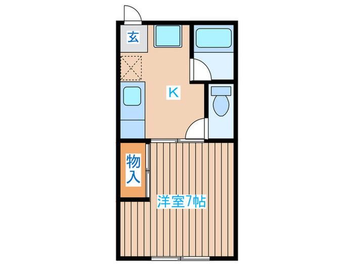 コーポ須藤(1K/2階)の間取り写真