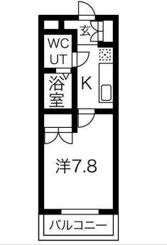 GLAハート飾磨(1K/1階)の間取り写真