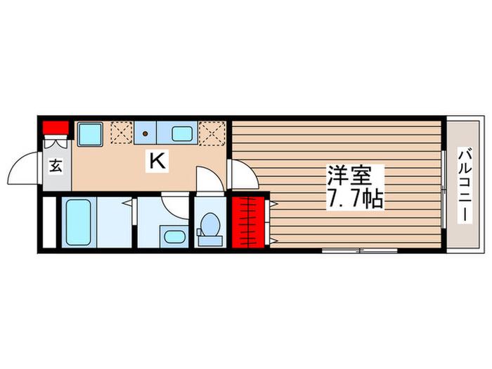 ネクストワン(1K/3階)の間取り写真
