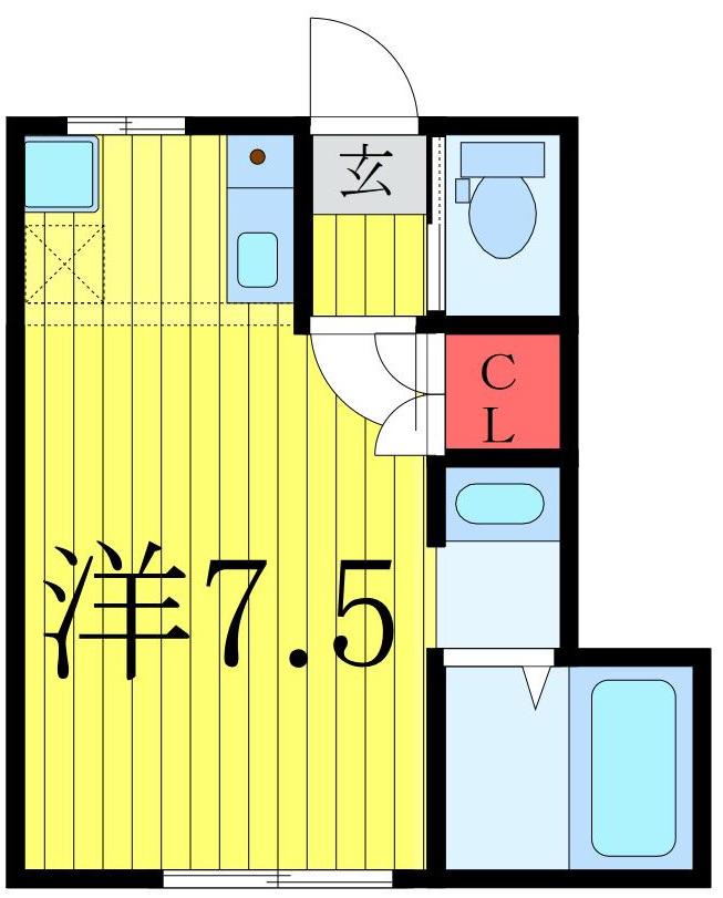 ALBA CASA大山幸町(ワンルーム/1階)の間取り写真