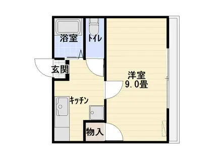 メゾンしおね(1K/1階)の間取り写真