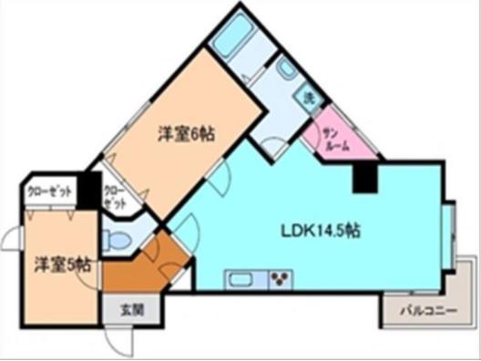 ロイヤルリージェント(2LDK/5階)の間取り写真