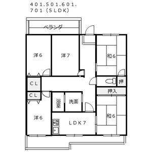 リバーサイド鎌倉(5LDK/7階)の間取り写真