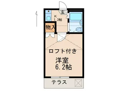 和歌山PART1マンション(1K/1階)の間取り写真