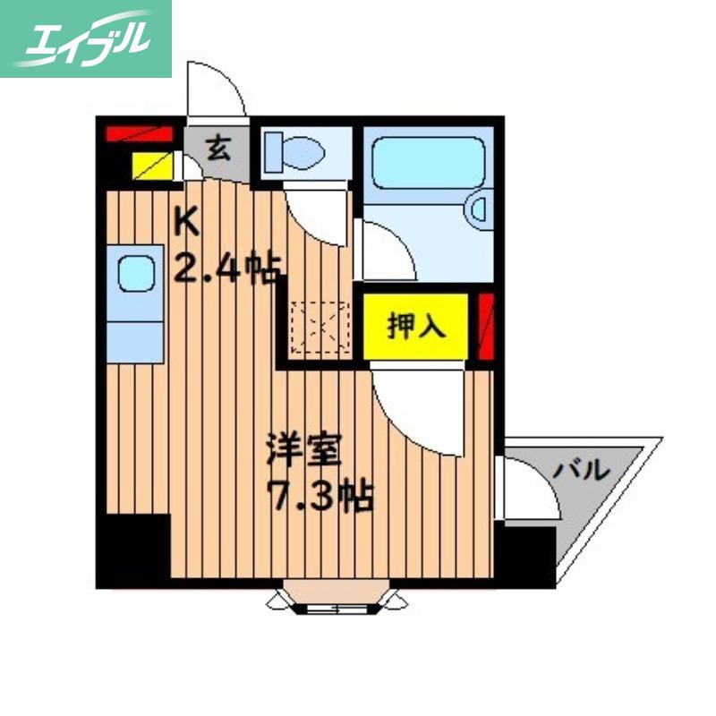三貴ビル(1K/3階)の間取り写真