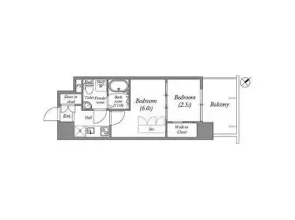 SERENITE福島SCELTO(2K/7階)の間取り写真