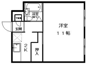 グランメール北2条(1K/4階)の間取り写真
