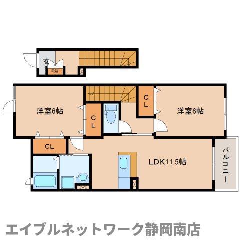 ディー・ベレッツァA(2LDK/2階)の間取り写真