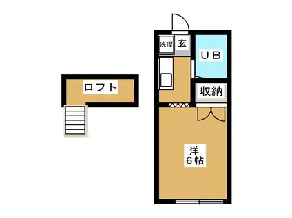 メゾンわかな(1K/1階)の間取り写真