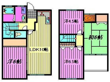第4ヤマノウチハイツ(4LDK/1階)の間取り写真
