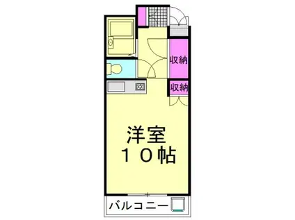 ハウス上福岡(ワンルーム/3階)の間取り写真