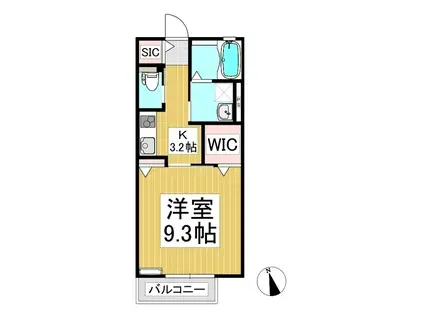 CALME MAISON御影(1K/2階)の間取り写真