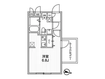 クアドール中野(ワンルーム/4階)の間取り写真