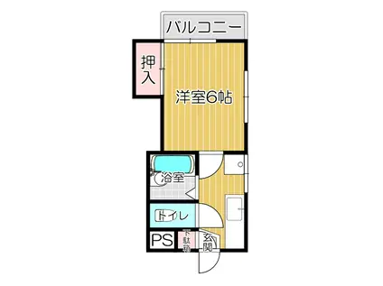 シャトレ永犬丸(1K/2階)の間取り写真