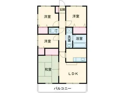 ヴェルビュ鶴見担(4LDK/5階)の間取り写真