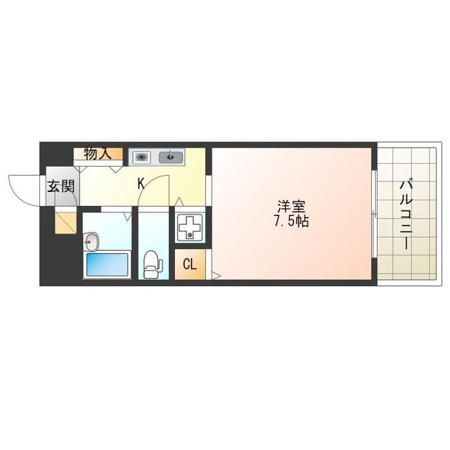 エトワール北梅田(1K/10階)の間取り写真