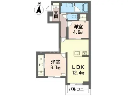 THE SENSE(2LDK/3階)の間取り写真