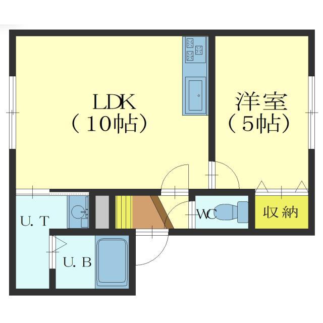 CANAL85(1LDK/1階)の間取り写真
