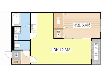 ANESIS守山III(1LDK/2階)の間取り写真