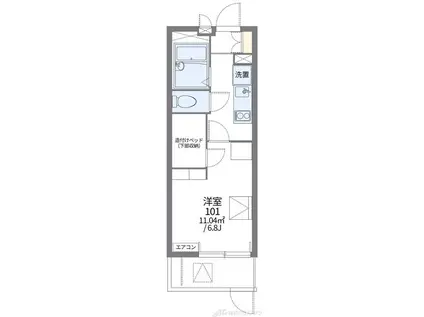 レオパレス豊里II(1K/2階)の間取り写真