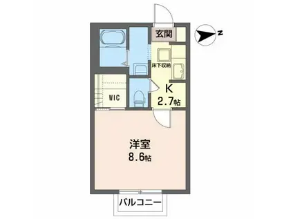 ディア・コート高松(1K/1階)の間取り写真