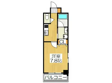 ベラジオ雅び四条通2(1K/9階)の間取り写真