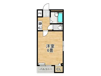 ラピート堺(1K/5階)の間取り写真