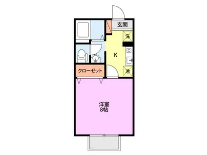 SAJA-VIVID(1K/2階)の間取り写真