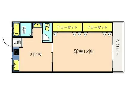 コーポ北村(1DK/2階)の間取り写真