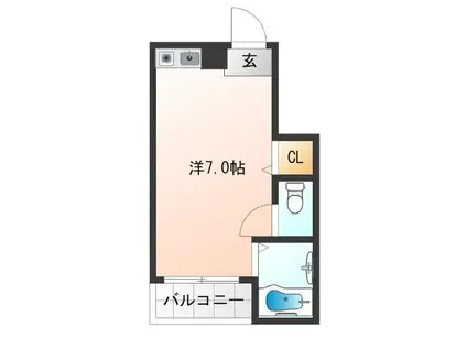 ハイツあやめ(ワンルーム/1階)の間取り写真