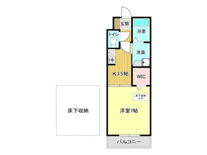 リブレア龍禅寺(1K/1階)の間取り写真
