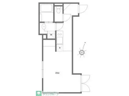 EXAM初台(ワンルーム/4階)の間取り写真