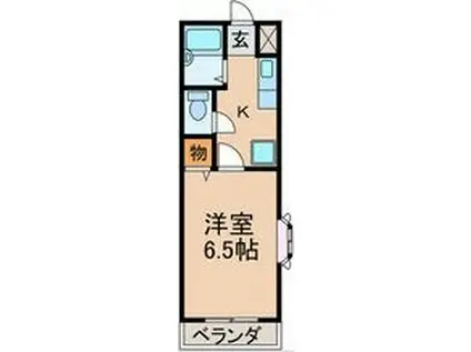 SHOUFU2(1K/1階)の間取り写真
