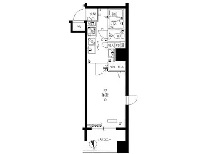 スカイコート浅草雷門(1K/7階)の間取り写真