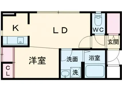 上越新幹線 長岡駅 徒歩20分 2階建 築14年(1K/2階)の間取り写真