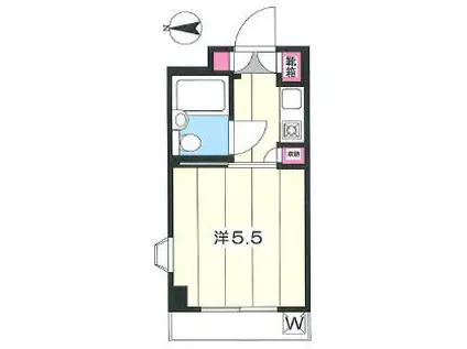 東栄レジデンス(1K/3階)の間取り写真