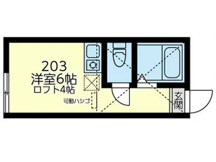 ユナイトさくらプリッツ・ハーバー(ワンルーム/2階)の間取り写真